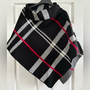 Pussycat London Check Print Poncho